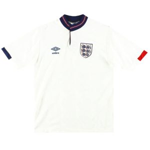 1987-90 England Umbro Home Shirt M - England / Excellent / Medium