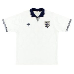 1990-92 England Umbro Home Shirt L - England / Excellent / Large