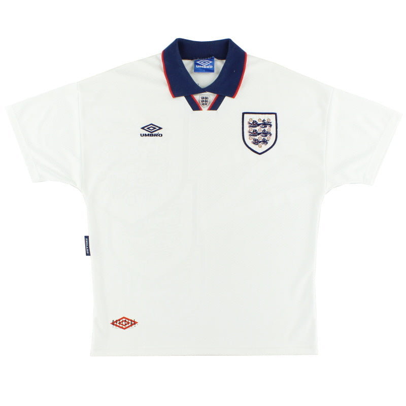 1993-95 England Umbro Home Shirt L - England / Excellent / Large