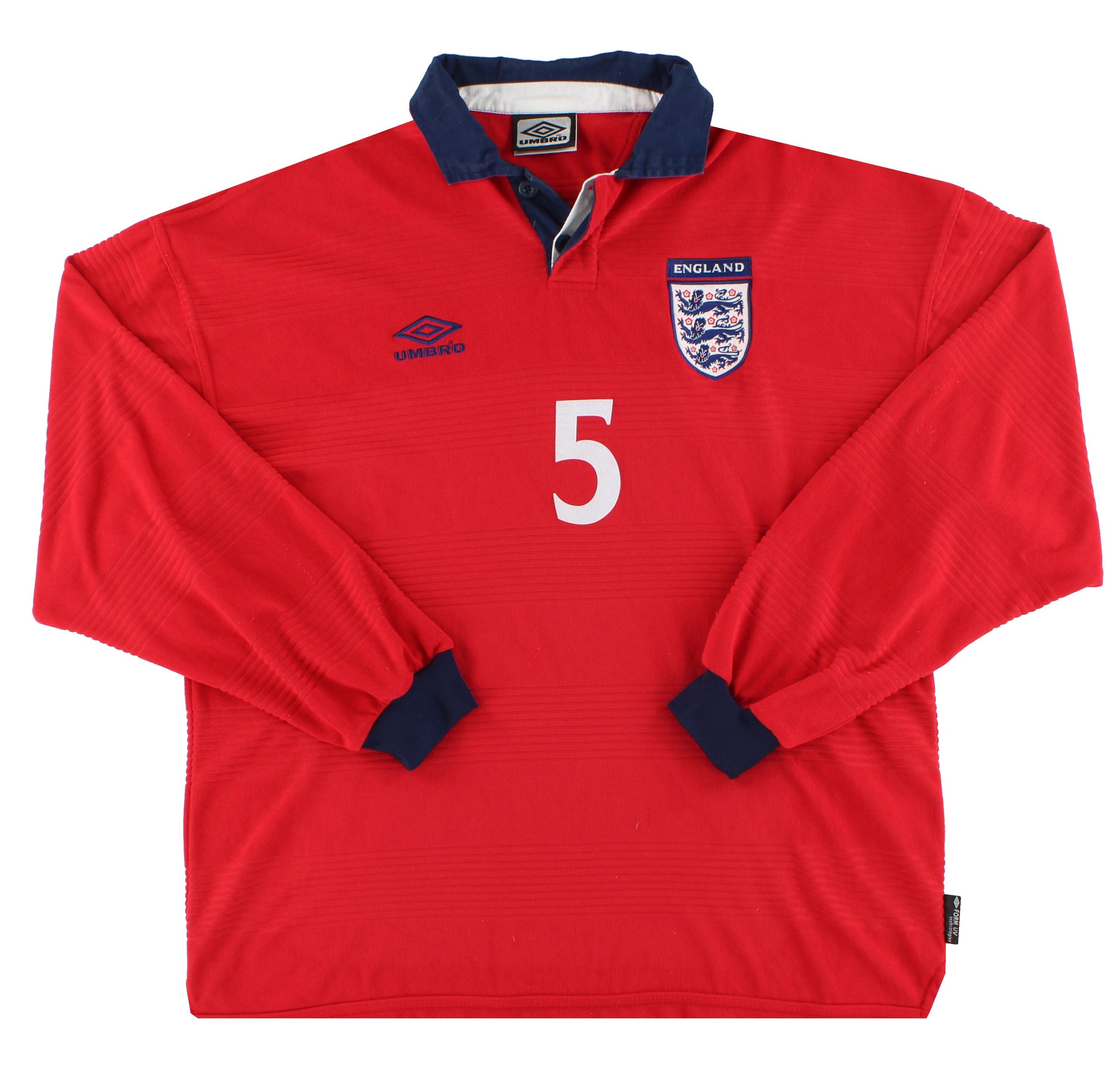 1999-01 England Player Issue Away Shirt #5 L/S XL - England / Excellent / XL