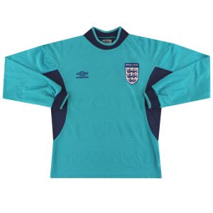1999-01 England Umbro Goalkeeper Shirt Y - England / Excellent / Youth