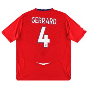 2008-10 England Umbro Away Shirt Gerrard #4 L - England / Excellent / Large