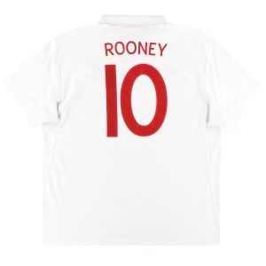 2009-10 England Umbro Home Shirt Rooney #10 XL - England / Excellent / XL