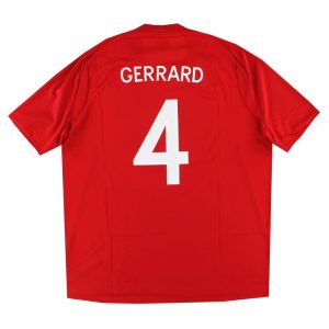 2010-11 England Umbro Away Shirt Gerrard #4 *Mint* L - England / Mint / Large