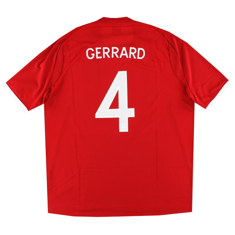 2010-11 England Umbro Away Shirt Gerrard #4 *Mint* L - England / Mint / Large