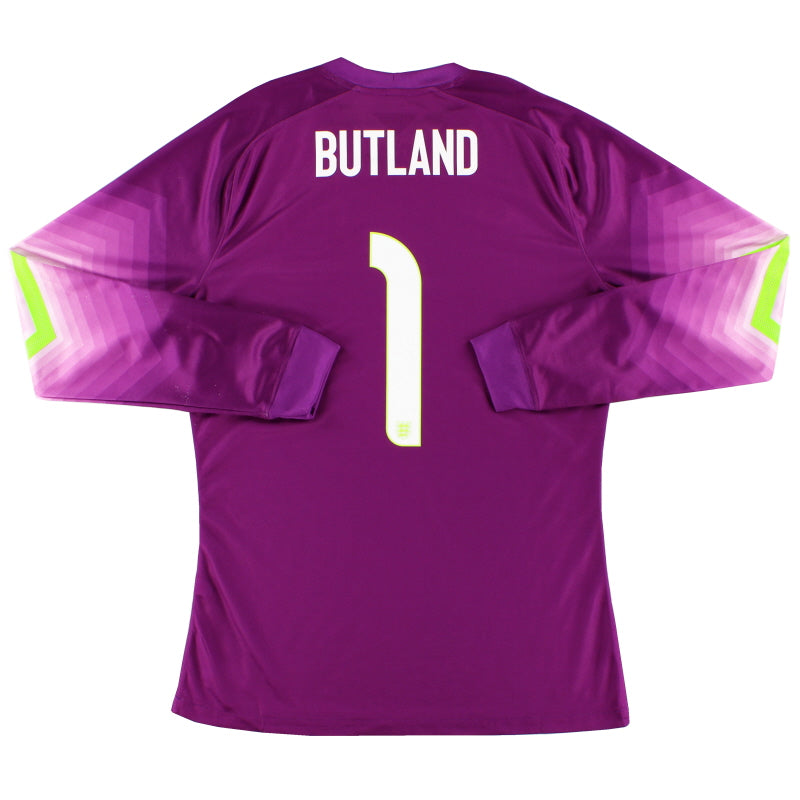 2014-15 England Player Issue Goalkeeper Shirt Butland #1 L - England / Very Good / Large