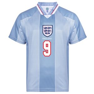 England 1996 Away Euro No.9 Shearer Retro Shirt