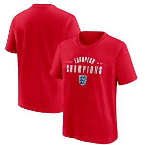England Lionesses Stack Winners T-Shirt - Athletic Red - Kids
