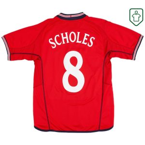 England National Team Umbro Away Shirt 2002-04 Scholes #8 - Excellent - 8/10