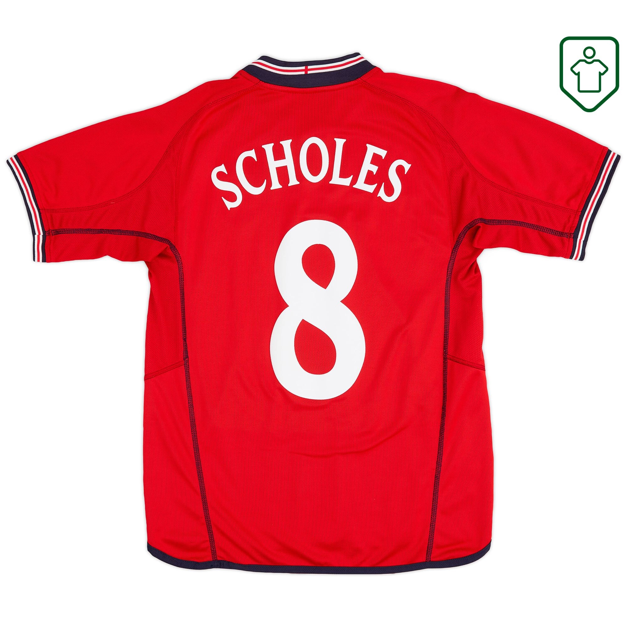 England National Team Umbro Away Shirt 2002-04 Scholes #8 - Excellent - 8/10