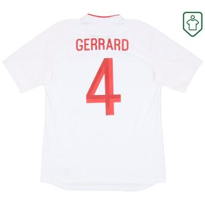 England National Team Umbro Home Shirt 2012-13 Gerrard #4 - Excellent - 8/10