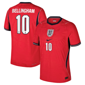 England Nike Away Aero-FIT Match Shirt 2026 with Bellingham 10 printing