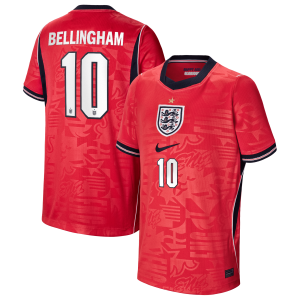 England Nike Away Stadium Shirt 2026 - Kids with Bellingham 10 printing