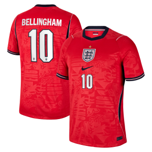 England Nike Away Stadium Shirt 2026 with Bellingham 10 printing