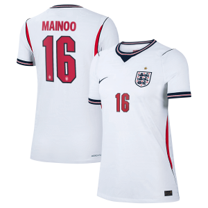 England Nike Home Aero-FIT Match Shirt 2026 - Womens with Mainoo 16 printing