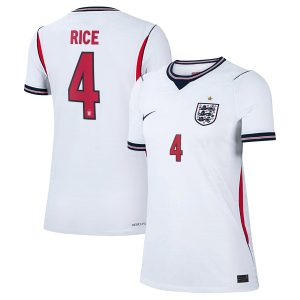 England Nike Home Aero-FIT Match Shirt 2026 - Womens with Rice 4 printing