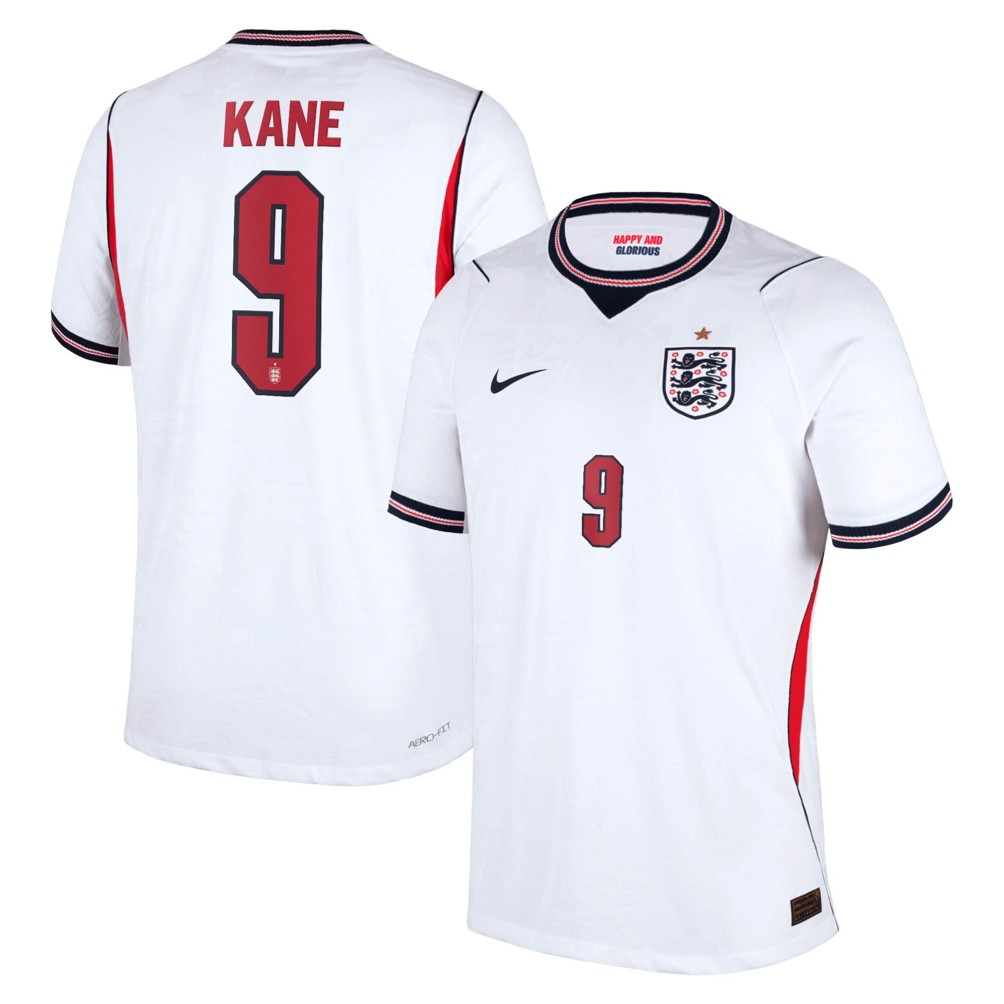 England Nike Home Aero-FIT Match Shirt 2026 with Kane 9 printing