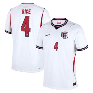 England Nike Home Aero-FIT Match Shirt 2026 with Rice 4 printing