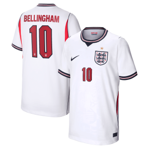 England Nike Home Stadium Shirt 2026 - Kids with Bellingham 10 printing