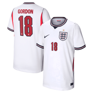 England Nike Home Stadium Shirt 2026 - Kids with Gordon 18 printing