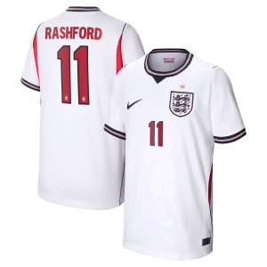 England Nike Home Stadium Shirt 2026 - Kids with Rashford 11 printing
