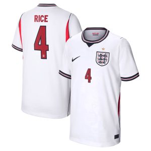 England Nike Home Stadium Shirt 2026 - Kids with Rice 4 printing