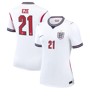 England Nike Home Stadium Shirt 2026 - Womens with Eze 21 printing