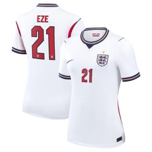 England Nike Home Stadium Shirt 2026 - Womens with Eze 21 printing
