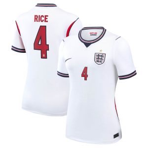 England Nike Home Stadium Shirt 2026 - Womens with Rice 4 printing