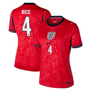 England Nike Stadium Away Shirt 2026 - Womens with Rice 4 printing