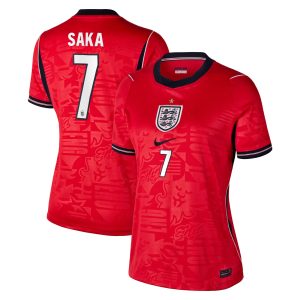England Nike Stadium Away Shirt 2026 - Womens with Saka 7 printing