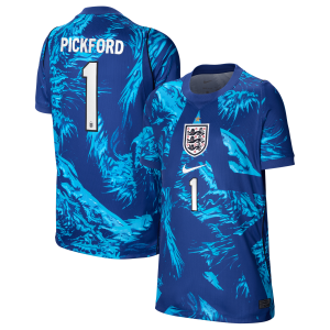 England Nike Stadium Goalkeeper Shirt 2026 - Kids with Pickford 1 printing
