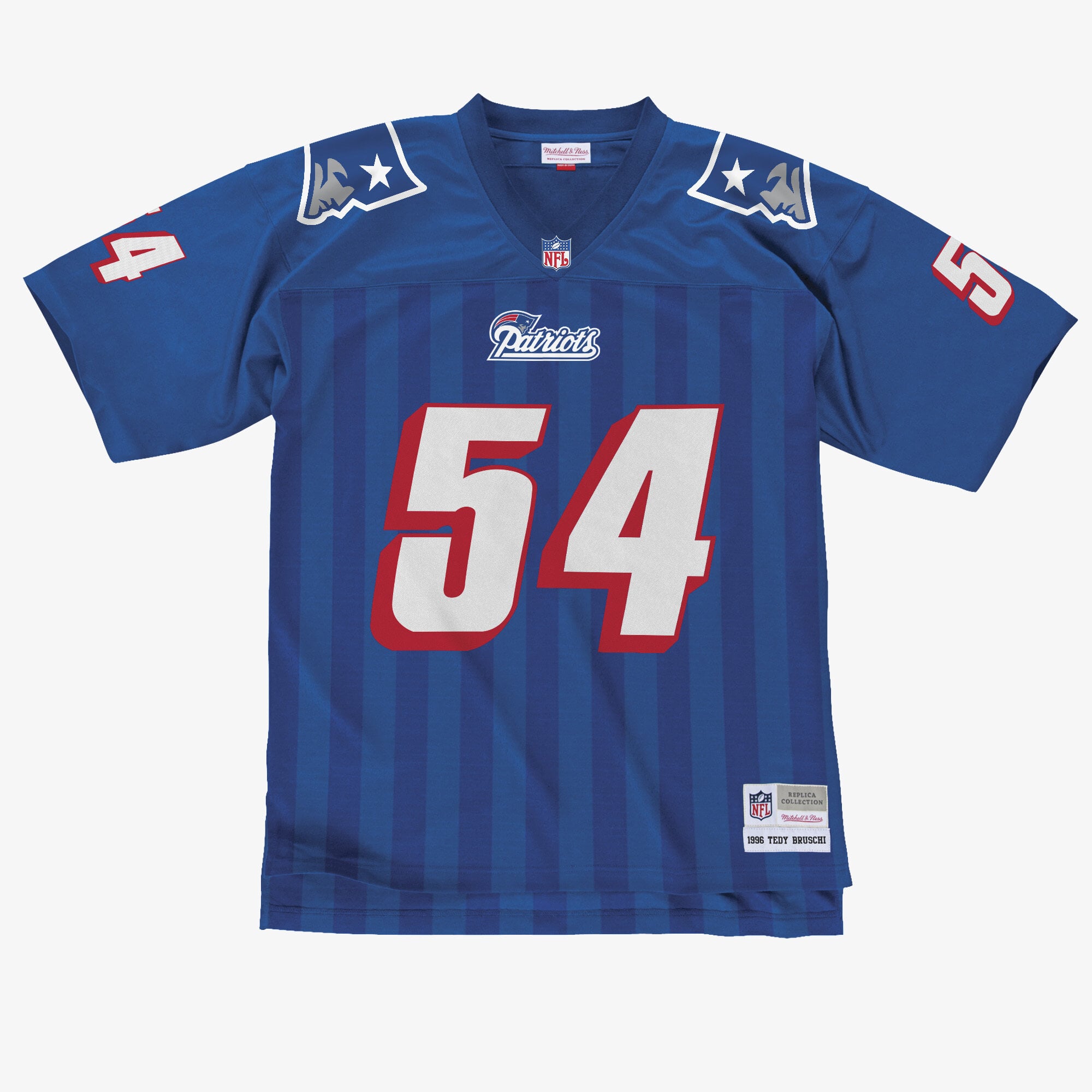 Tedy Bruschi New England Patriots 1996 Mitchell & Ness Blue Legacy Jersey